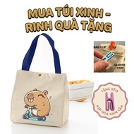 Small Canvas Tote Bag for Square Lunch Box XinhStore Canvas Bag
