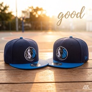 Dallas Mavericks New Era NBA 9FIFTY Snapback Cap Hat Navy Crown Royal Visor Team Color Logo sunshade
