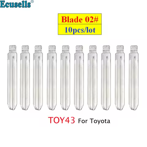 10pcs/lot Universal Remotes NO. 02 blank TOY43 Key Blade 02# For Toyota Crown Camry Corolla Reiz Hig