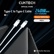 CUKTECH 240W 5A Braided Cable Type-C to Type-C Fast Charging Cable Xiaomi 100W PD3.1 Supercharge for