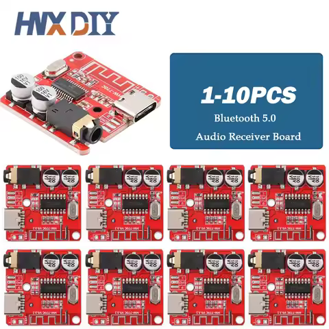 1-10pcs Bluetooth Audio Receiver Board Bluetooth 5.0MP3 Lossless Decoder Board Wireless Stereo Music