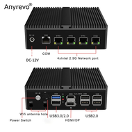 12th Gen Firewall Router Fanless Mini PC Soft Router Intel Celeron J6413 J6412 4x Intel i226 2.5G LA