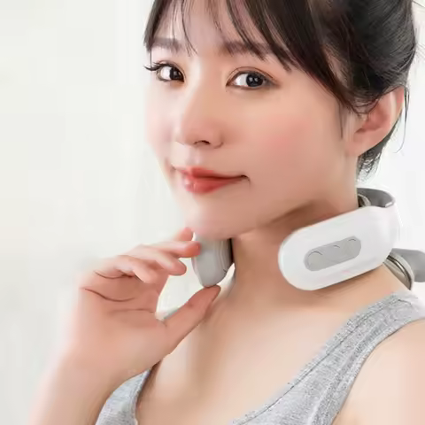 4 Head Electrical Pulse Neck Massage Machine USB Rechargeable Spine Protection Massager 6 Modes for