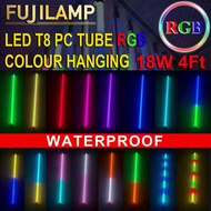 RAINBOW T8 18W 4FT LED Light Lamp Colour SEQUENCE RGB IP65 Waterproof Tube Hanging Lampu Kedai Makan