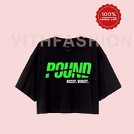 Pound fit crop top oversize t-shirt
