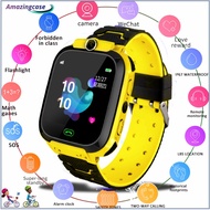 AMAZ Q12B Smart Watch for Kids Smartwatch Phone Watch for Android IOS Life Waterproof LBS Positioning 2G Sim Card Dail z