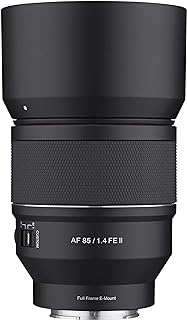 SAMYANG 85mm F1.4 AF Series II Full Frame Telephoto Auto Focus Lens for Sony E (SYIO85SE2-E), Black