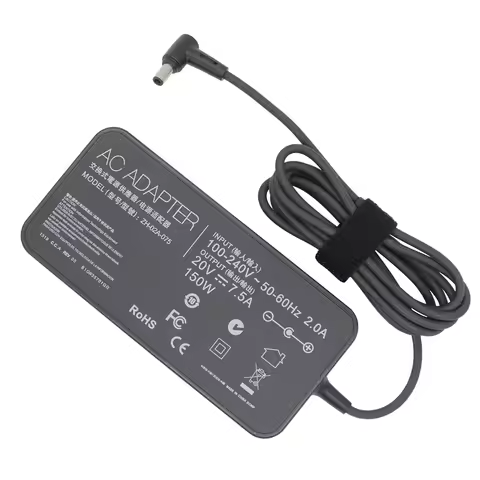 Laptop Adapter 20V 7.5A 150W 6.0*3.7mm Charger AC Notebook For ASUS VX60G FX95D TUF Gaming A15 FX506