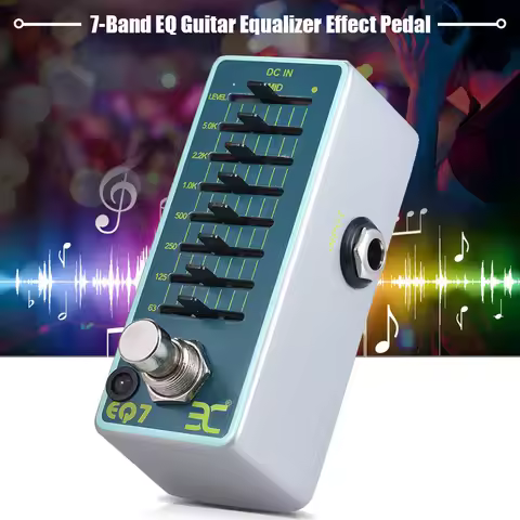 ENO EX EQ7 Guitar Equalizer Effect Pedal 7-Band EQ Full Metal Shell True Bypass Comes with Small Pou