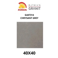 Keramik 40x40 Roman Chrysant Bone/Beige/Grey (Tekstur Matt/kasar) 