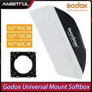 Godox Pro 40x60cm 50x70cm 60x90cm Softbox Godox Universal Mount Studio Strobe Lighting