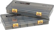 Savage Gear Tacklebox 23 x 11 x 3.5 cm Flat Lure Box Smoke Kit - 2 Fishing Boxes