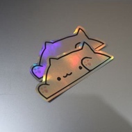 Hologram cat sticker laptop hologram sticker cute cat