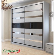 8ft x 8ft Wardrobe/ 8ft x 8ft Almari Baju/ 2 Sliding Door Wardrobe 8ft x 8ft