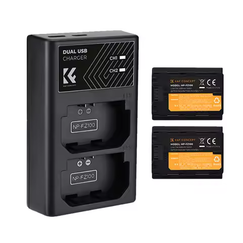 K&F CONCEPT NP-FZ100 Camera Battery Charger Suitable for so Ny A7m4 A7M3 A7c A7R3 A7R4 A7s3 A6600 A9