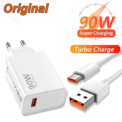New 90W Original Turbo Charger Fast Charging Adapter Wall Cell Phone Charger QC3.0 Fast Charging for