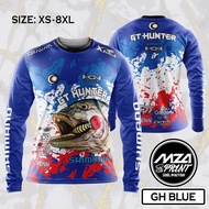 GT Hunter Fishing Jersey Sublimation Edition [UNK] Clothes Anti-UV Fishing [UNK] Size XS - 8XL Shimano BOSSNA SEAHAWKS