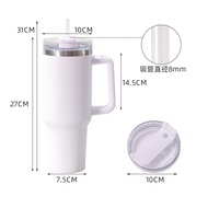 40oz 1200ML แก้วสแตนเลสเก็บความเย็น/ร้อน แก้วมีหูจับ แก้วเก็บอุณหภูมิ 1200ml แก้วขนาดใหญ่