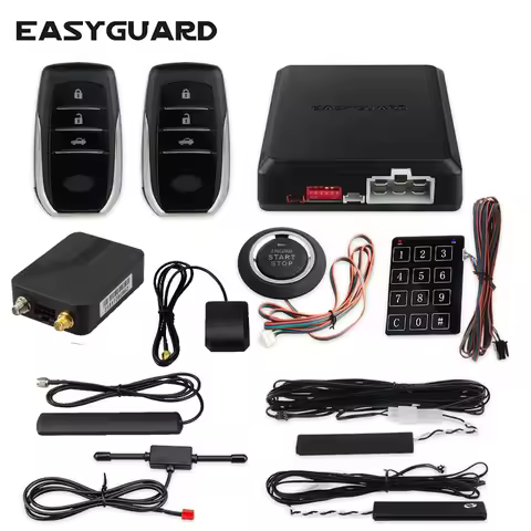 EASYGUARD smartphone app 4G 3G 2G keyless entry system engine start stop remote engine start GPS GSM