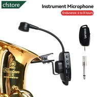 CFSTORE UHF Wireless Saxophone Microphone System Clips over Instrument Receiver Transmitter Trumpet Trombone French Horn H2O2
