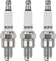 Pack of 3 Spark Plug CR7HSA/A7RTC Thread 10 mm for Small Motorcycles Spark Plug Compatible with Mope