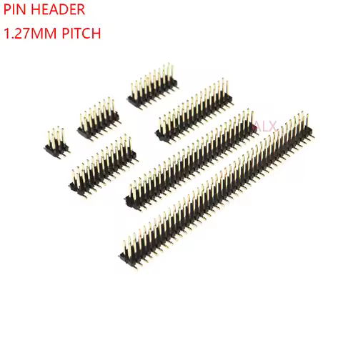 10PCS SMD SMT 2*2/3/4/5/6/7/8/9/10/12/16/20/40/ PIN double row male PIN HEADER 1.27MM PITCH Strip Co