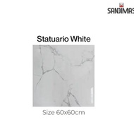 Granit Sandimas Statuario White 60X60,Ubin Lantai Granit/Keramik