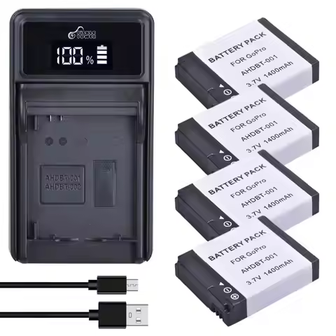 AHDBT-001 Battery for GoPro HD Hero 1 2 Motorsports Surf Outdoor 960 1080p Edition, Charger for Go P