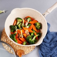 24cm Volcanic Rock Non-Stick Pan Wok No Fume Non-Stick Omelette Induction Cooker Wok Patented