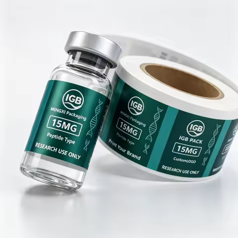 Waterproof Custom Private Logo HD Print Vinyl Adhesive Labels Suitable for 3ml 10ml Nutraceutical Pe