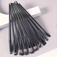 10Pcs Soft Hair Small Detail Eye Makeup Brushes Eyeshadow Eyeliner Smudge Cosmetic Brush Set