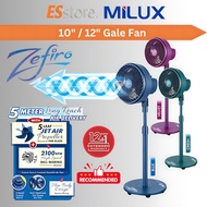Milux 10"/12" Gale Fan Ball Bearing Motor Blue / Green / Velvet MGf-10 / MGF-12