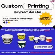 Custom Printing Ice Cream Cup 5 Oz