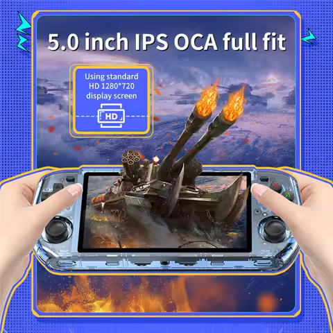 RGB10 Max3 Retro Game Console 16G+256G 5.0 Inch Handheld Video Game Console For MAME PSP N64 GBA NDS