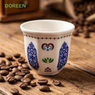 DOREEN Ceramic Coffee Cup, Star Moon Pattern 80/170/250ml Latte Espresso Mug, Creative Art Flower De