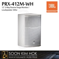 JBL PRX-412M-WH 12" 2-Way Passive Stage Monitor / Loudspeaker (300W / 600W / 1200W) (White) (PRX412M