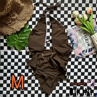 SHEIN BIKINI ชุดว่ายน้ำทูพีซ ชุดว่ายน้ำสีน้ำตาล พร้อมส่งจากไทย BROWN SIZE M #SHBRW0155