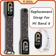 (Ship From Malaysia)Mi Band 8 Rainbow Silicone Strap for Xiaomi Mi Band 8 Quick Release Soft Wristba