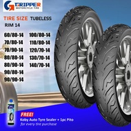 Gripper Toro Rosso Tubeless Tires RIM14 60/80-14, 70/80-14, 70/90-14, 80/80-14, 80/90-14, 90/80-