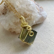 【金色礦石】方形黃鐵礦原石項鍊 / 天然原礦