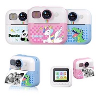 兒童迷你即時列印相機 2.4 吋螢幕熱感列印相機，附 3 卷列印紙數位相機玩具 48MP 1080P 影片適合女孩男孩 3-12 歲聖誕節/生日禮物Kids Mini Instant Print Ca