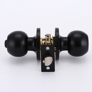 Black Door Lock Household Universal Ball Lock Indoor Bedroom Bathroom Lock Old-style Door Wooden Doo