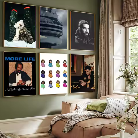 Rapper D-Drake Hot Album Hip Hop Poster Prints Wall Sticker Decoration Painting Self Adhesive Bedroo