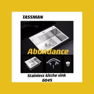 TASSMAN 6045 SUS304 STAINLESS KITCHEN SINK W/ACCESSORIES