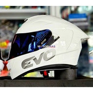 EVO GT-PRO FULLFACE HELMET DUAL VISOR PEARL WHITE