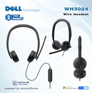 Dell WH3024 Wired Headset with AI Noise Cancellation (หูฟัง) - รับประกัน 3 ปี