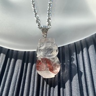 紅幽靈貔貅~高等級金字塔紅幽靈墜子  925銀墜頭 西德鋼項鍊 招財