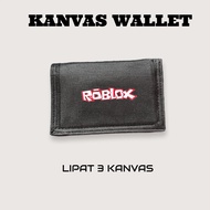 ROBLOXXX 3-FOLD MEN'S WALLET, CANVAS FOLDING MEN'S WALLET, 3-FOLD MEN'S WALLET, INNER ZIPPER OK