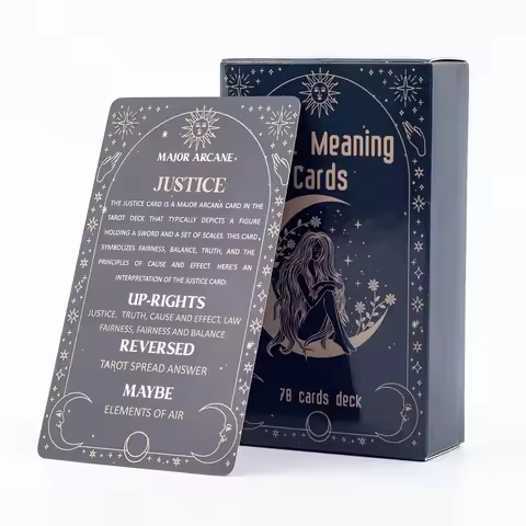 Meaning Tarot Cards 78 Cards Deck English Visions Divination Edition Board Game for Beginners Pocket