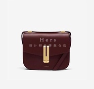 กระเป๋าสะพายข้างหนังแท้ทรงสี่เหลี่ยมเล็กแบบสะพายข้างสำหรับผู้หญิง Demellier Tofu Bag Vancouver สีสัน